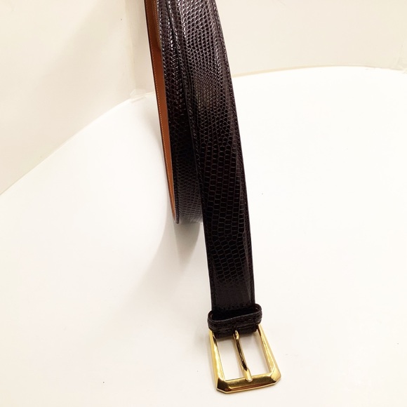 Paul Stuart Other - {Paul Stuart} Brown Lizard Leather Belt